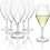 White Wine Glasses Set of 6, 16 oz, Modern Elegant, True Czech Lead-free Durable Crystal Wine Glass