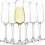 FAWLES Crystal Champagne Flutes Set of 6 – Classy Clear Stemmed Champagne Flute Glasses, Mimosa Glasses, 7 Ounce, Idea for Anniversary, Party, Wedding