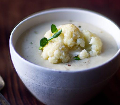 delicious homemade cauliflower soup