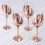 MyGift 14 oz Copper-Toned Stemmed Wine Glasses, Dinner Party and Wedding Events Glassware – Set of 4