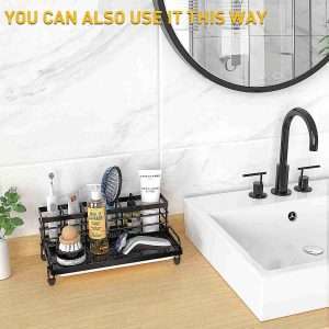 cisily kitchen sink caddy organizer rustproof non slip soap dish dispenser brushsponge holder storagehome essentials acc 1