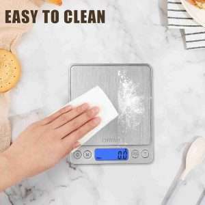 food scale chwares rechargeable kitchen scale with trays 3000g01g small scale with tare function digital scale grams and