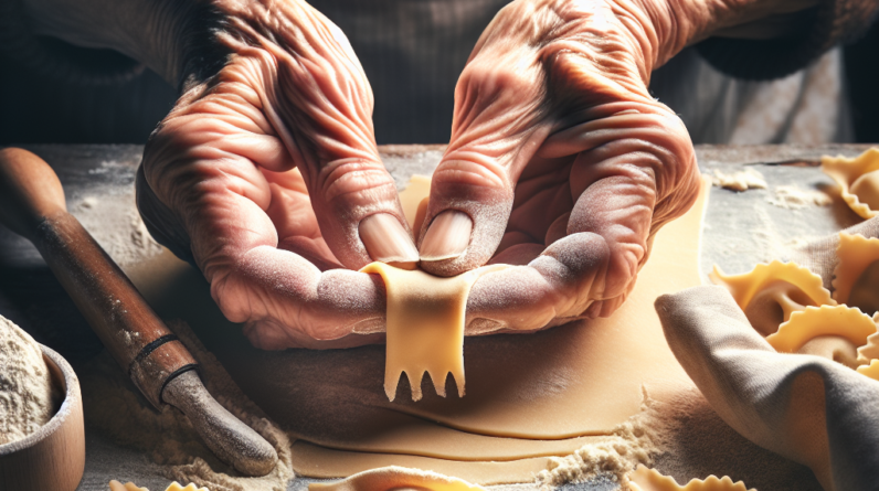how is the art of making fresh pasta such as tortellini and ravioli passed down through generations