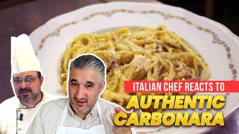 italian chef reacts to most authentic carbonara recipe dBAXBcaeAjo