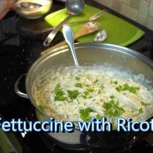 italian grandma makes fettuccine with ricotta YebeEGII3Rk