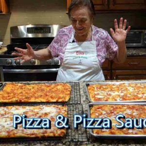 italian grandma makes pizza and pizza sauce OjXWVSbWBV4