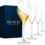 BENETI Modern Wine Glasses (Set of 4) 14 Ounces – Large Capacity, Tall Wine Glass, Drinking Glass for Wine, Champagne Flute Glasses