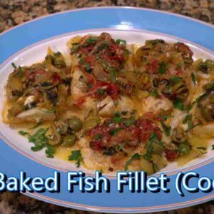 italian grandma makes baked fish fillet cod Jmq0etwGCYI