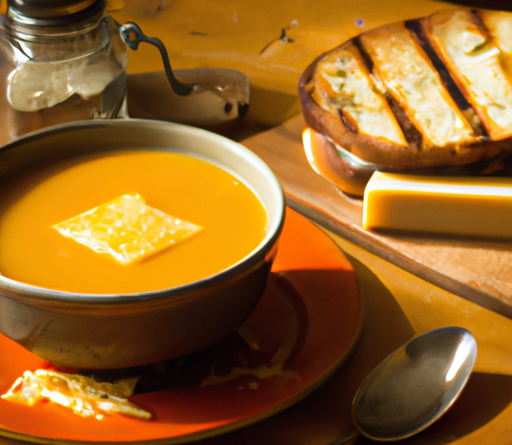 pairing grilled cheese with butternut squash soup