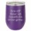 MIP Brand 12 oz Double Wall Vacuum Insulated Stainless Steel Stemless Wine Tumbler Glass Coffee Travel Mug With Lid Funny Bra Off Hair Up Sweats On Wine Gone (Purple)