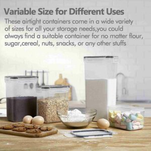 chefstory airtight food storage containers set 14 pcs kitchen storage containers with lids for flour sugar and cereal pl 1