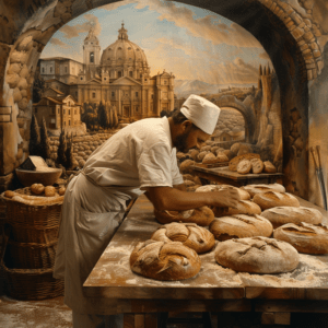 italian bread being made 2