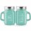 Turquoise Salt and Pepper Shakers Set – Teal Kitchen Decor and Accessories for Home Restaurants Wedding – Glass Salt and Pepper Set for Cooking Table, RV, BBQ, Easy to Clean & Refill