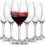 FAWLES Crystal Red Wine Glasses Set of 6, 17 Ounce Thin Rim Classic Rounded Bowl Stemmed All-purpose Wine Glass Set, Housewarming / Anniversary / Wine Gift Set