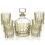 KJHD Hand-painted Gold Whisky Set 7-piece Antique Decanter Set For Household Use Wine Glass Set (Color : A, Size : One size)