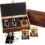 Luxurious Whiskey Stones & Glasses Gift Set – 2 XL Chilling Stainless Steel Whiskey Balls – 2x Crystal Whiskey Glasses, 2x Slate Stone Coasters, Freezer Pouch & Tongs – Set in Premium Pine Wood Box