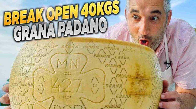 how to break open 40kgs cheese wheel grana padano w kTI65hYHo