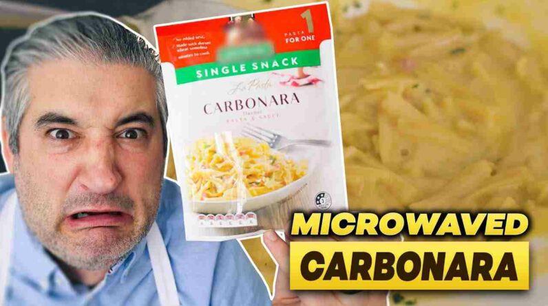 italian chef tries microwave carbonara for the first time Fnhv7NorjLc