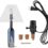 Bottle lamp kit, with 9mm Glass Drill bit, Works with Wine Bottle or Any Other Glass Liquor Bottles, UNO Slip-on Socket 8 ft Black Cord UL Listed lamp Wiring Parts.