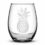 Integrity Bottles Pineapple Stemless Wine Glass, Hand Etched 14.2 oz Unique Gifts, Made in USA, Sand Carved
