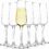 FAWLES Crystal Champagne Flutes Set of 6 – Classy Clear Stemmed Champagne Flute Glasses, Mimosa Glasses, 7 Ounce, Idea for Anniversary, Party, Wedding