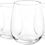 Acrylic Clear Unbreakable Stemless Wine Glasses 18-ounce, Set of 6