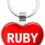 Metal Keychain Key Chain Ring I Love Heart Names Female R Rose – Ruby