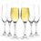 JEKOSEN Champagne Flutes Glasses 8oz Set of 6 Clear Crystal 100% Lead-Free Stemware Champagne Glass