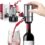 Wine Gifts-Wine Aerator Pourer-Rocyis Electric Wine Dispenser, One Touch Smart Wine Decanter w/Storage Base & Retractable Tube (Battery Operated)