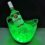 Waterproof LED Ice Bucket Nightclub Bar Party Champagne Wine Bucket 6 Color Transparent Light Wine Barrel 5 Color Optional (Color : Green)