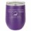 12 oz Double Wall Vacuum Insulated Stainless Steel Stemless Wine Tumbler Glass Coffee Travel Mug With Lid Wise Woman Got A Dachshund Funny (Purple)