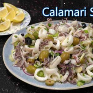italian grandma makes calamari salad VAirutWHbFA