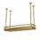 BTZHY Wine Rack,Wall Mounted – Metal Ceiling Stemware Racks Under Cabinet Wine Champagne Goblets Holder Glass Display Cabinets Bar Accessories – Gold