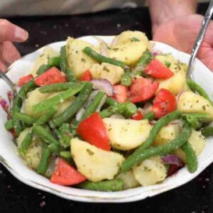 italian grandma makes potato and string bean salad xBgs174qUxI