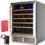 TRUVOY 34″ 52 Bottles Wine Cooler Cellar Refrigerator – Built-in Wine Cabinet Recessed or Freestanding Cooling Fridge Rack, Reversible Low UV Glass Door, Touch Thermostat Control with LED Display, Lock – 150L Storage Cooler with Wine Accessories Included