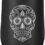 16 oz Double Wall Vacuum Insulated Stainless Steel Stemless Wine Tumbler Glass Coffee Travel Mug With Lid Sugar Candy Skull (Black)