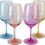 Lily’s Home Unbreakable Acrylic Wine Glasses, Made of Shatterproof Tritan Plastic and Ideal for Indoor and Outdoor Use, Reusable (Multi – Light)