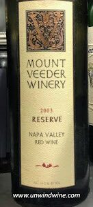 lbl CA Mt Veeder Reserve Cab 2003 remc