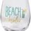 Set of 2 Beachaholic Stemless Wine glass, 16 ounces, Summer glassware