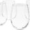 Amazon Basics Stemless Wine Glasses (Set of 4), 15 oz