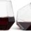 32 Pack Diamond Shaped Plastic Stemless Wine Glasses Disposable 12 Oz Clear Plastic Wine Whiskey Cups Shatterproof Recyclable and BPA-Free