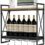 Kingdely Wall Mounted Wine Rack, Industrial 2-Tier Wine Glass Holder, Wine Glass Rack with 5 Stemware Glass Holder, Wine Rack Wall Mounted for Wine Glasses,Mugs, Home&Kitchen Decor