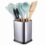 RedCall Stainless Steel Kitchen Utensil Holder for Countertop, Spoon Spatula Organizer,Modern Rectangular Large Cooking Utensil Caddy Counter,Utensil Crock Silver