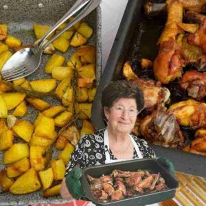 italian grandma makes roasted chicken with potatoes f8hwJnuvUBM