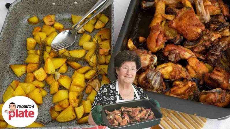 italian grandma makes roasted chicken with potatoes f8hwJnuvUBM