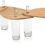 Flat Wine Bottle Cheese Trays Topper Serving Set Picnic Charcuterie Board Floating Cheese Boards Set Wedding Gifts Cutting Serving Platter Tray Solid Bamboo Sealed 3 Piece Extra Large Premium