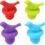 UTALIND Little Bird Silicone Wine Bottle Stopper Kit, Silicone Reusable Beverage Bottle Stopper for Preserver, Set of 4, Assorted Color Green Red Blue and Purple