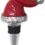 Mariposa Santa Wine Holiday Bar & Wine Accessories, Bottle Stopper, Silver/Red