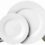 Amazon Basics 18-Piece Kitchen Dinnerware Set, Plates, Dishes, Bowls, Service for 6 – White