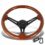 NRG Reinforced RST-018BR-BK 350mm 3″ Deep Dish Brown Wood Grip Steering Wheel+ LED Keychain Flashlight